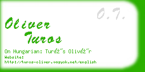 oliver turos business card